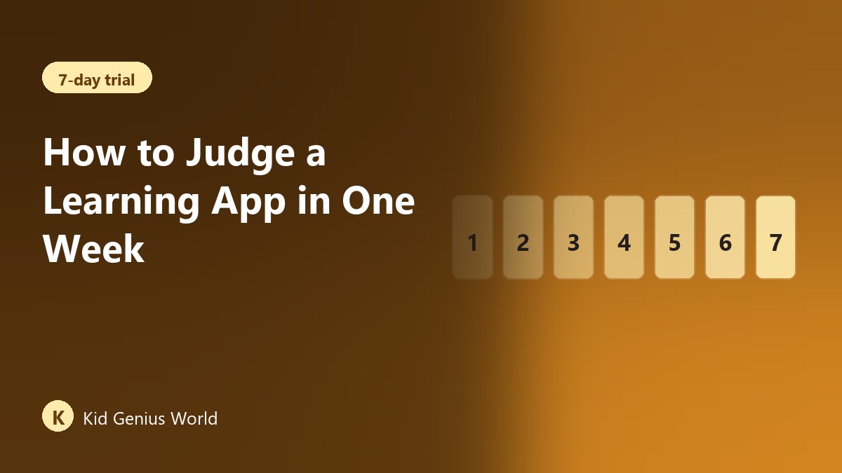 How to Judge a Learning App in One Week