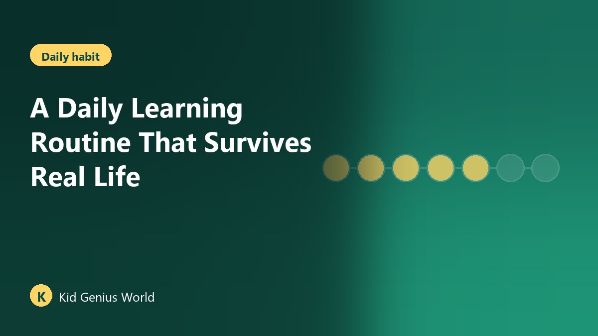 A Daily Learning Routine That Survives Real Life